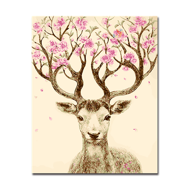 640x640 Diy Oil Painting - Peach Blossom Drawing