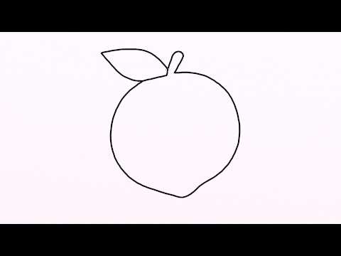 480x360 How To Draw Peach Easy Drawing For Kids Step - Peach Drawing