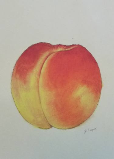 375x522 Plump Peach Drawing - Peach Drawing