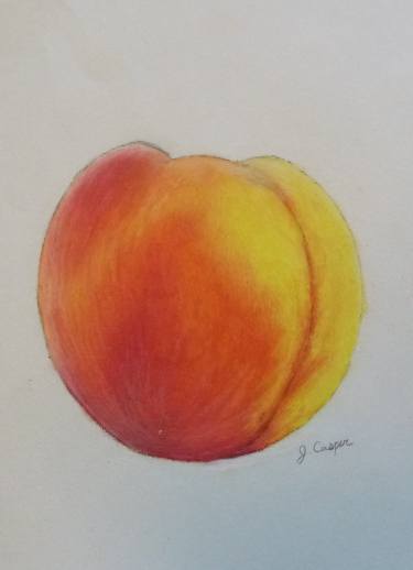 375x518 Fiery Peach Drawing - Peach Drawing