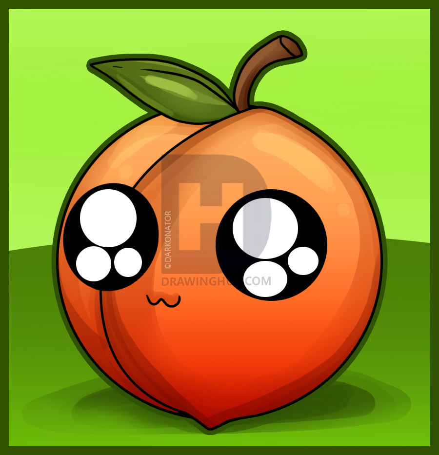900x933 How To Draw A Peach, Step - Peach Drawing
