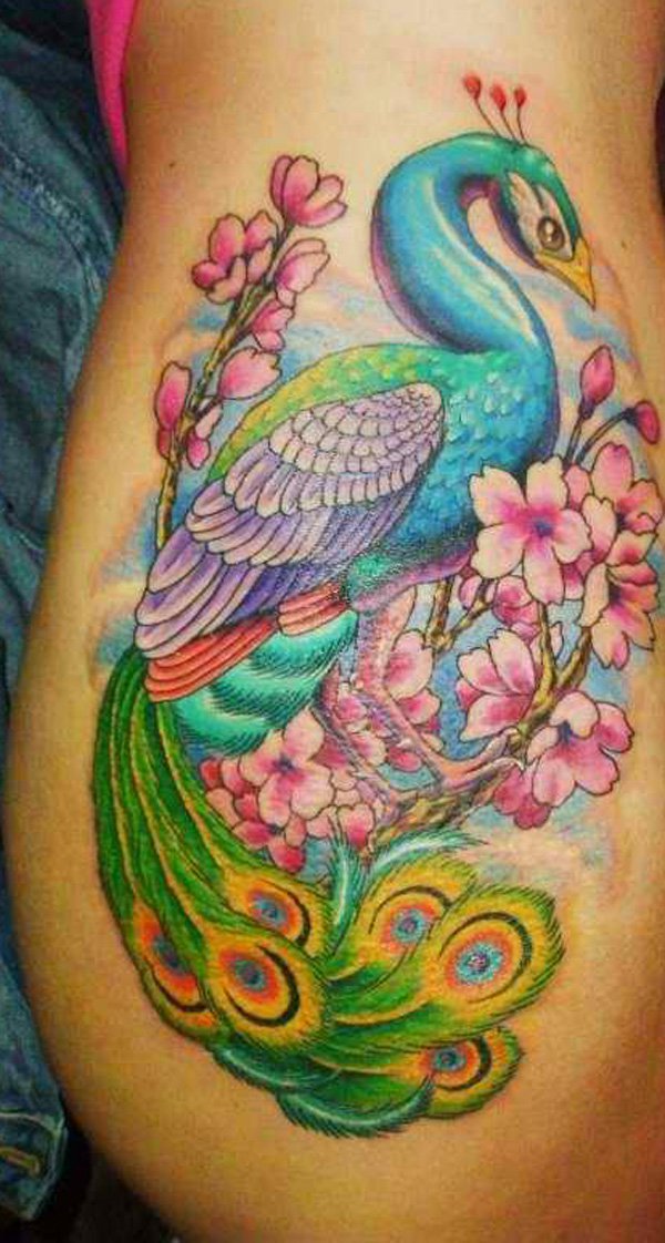 600x1122 peacock and flower drawing tattoo at com fr on peacock tattoo - Peacock And Flower Drawing Tattoo