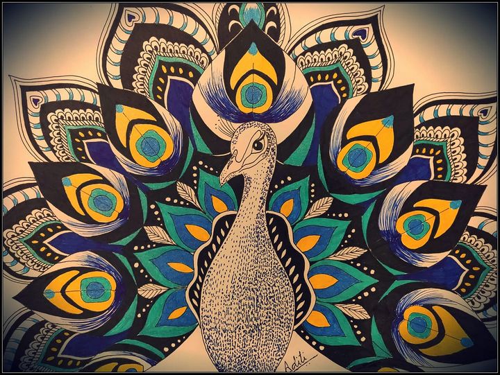 720x541 Peacock Drawing - Peacock Drawing