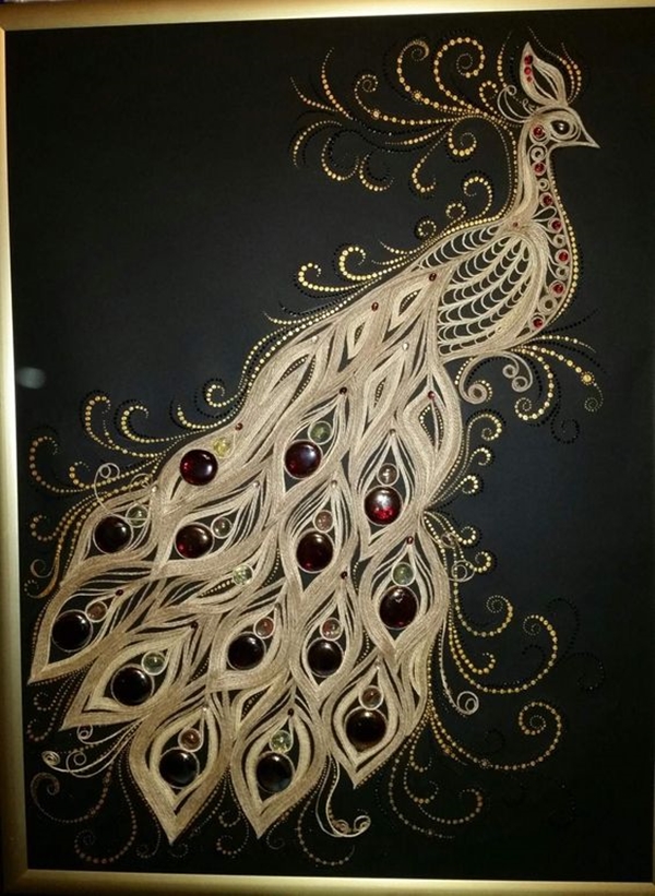 600x821 easy peacock painting ideas which are useful - Peacock Drawing Designs