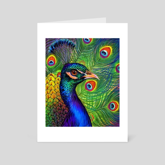 540x540 Peacock Drawing An Art Card - Peacock Drawing Images