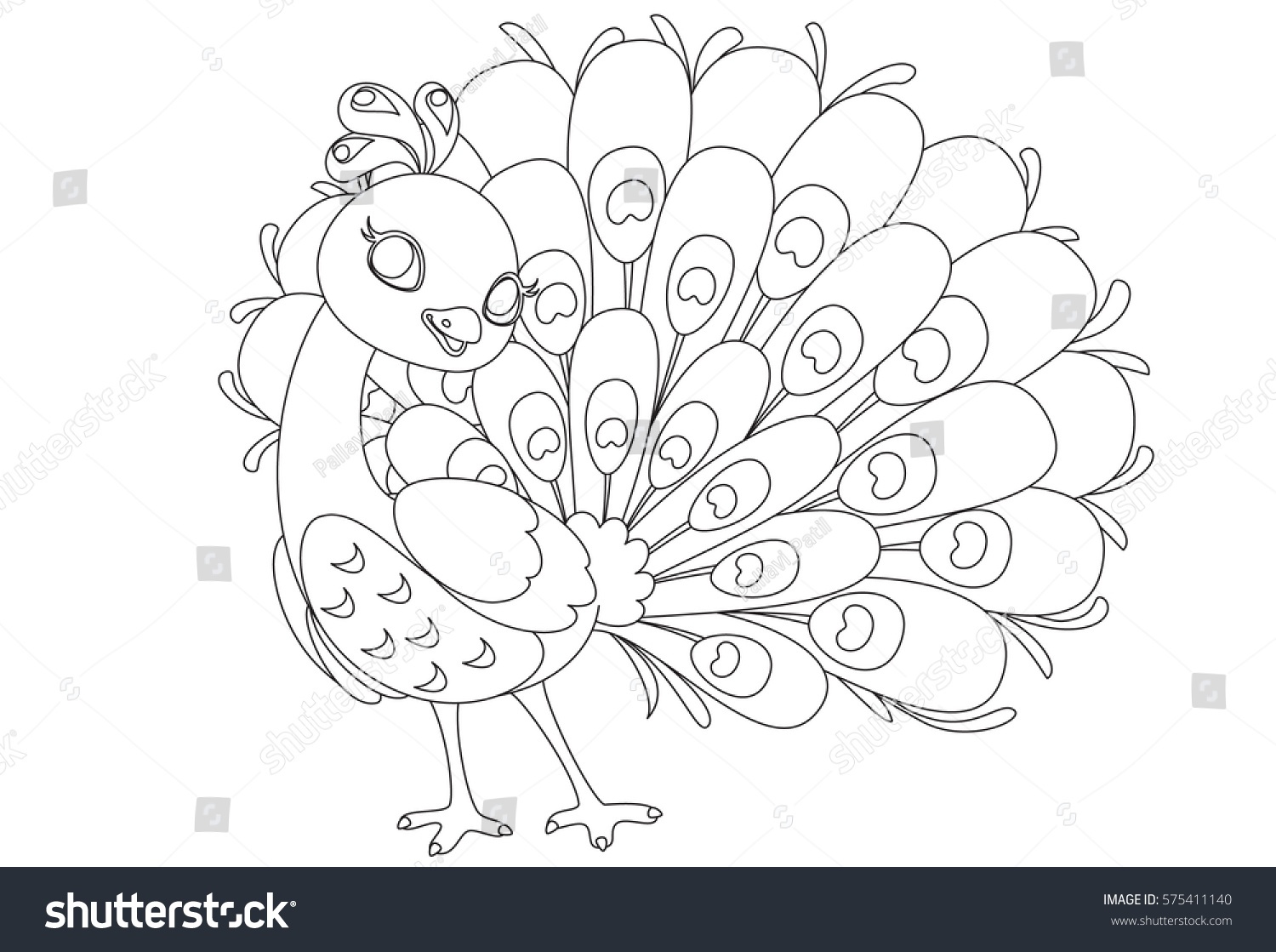 1500x1119 Elegant Outline Drawing Of Peacock - Peacock Drawing Outline