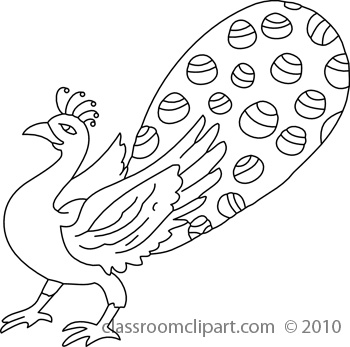 350x347 Peacock Clipart Outline Clip Art Images - Peacock Drawing Outline