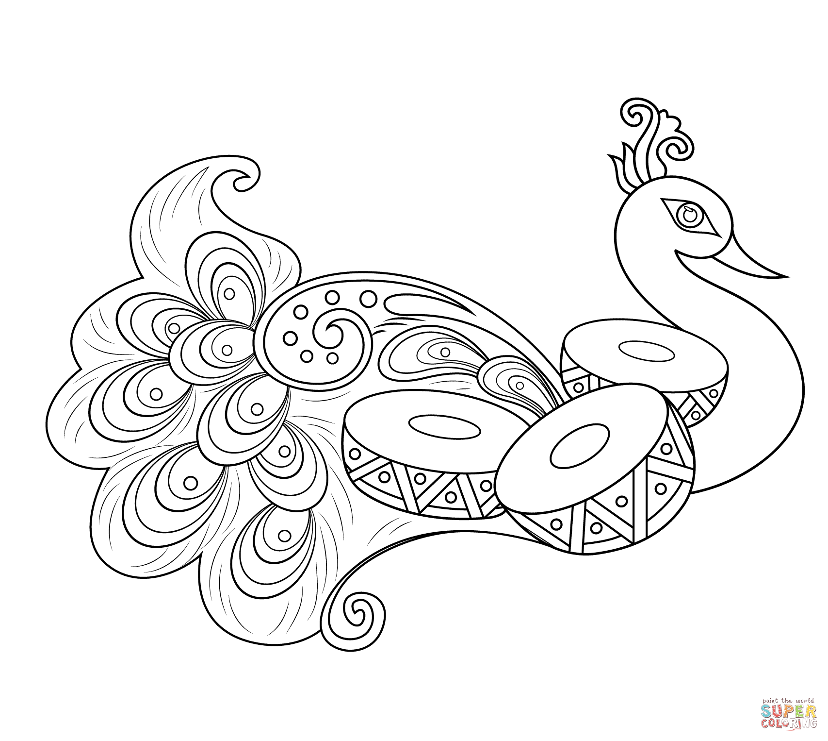 1707x1526 Drawing Outlines Peacock For Free Download - Peacock Drawing Outline