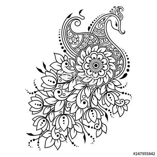 Peacock Drawing Tattoo at PaintingValley.com | Explore collection of ...