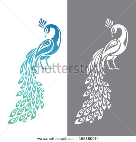 450x470 Peacock Black Outline Inspiration Tattspiercings - Peacock Drawing With Colour