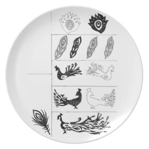 307x307 bird peacock hand drawing feathers gifts on zazzle - Peacock Line Drawing