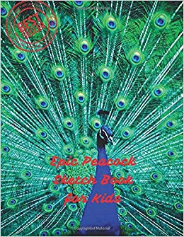 260x335 Epic Peacock Sketch Book For Kids Blank Paper For Drawing - Peacock Sketch Drawing