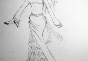 300x210 Peacock Pencil Sketch Simple Pencil Sketches Of Peacock Sketches - Peacock Sketch Drawing