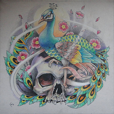 400x402 Peacock Tattoo Tumblr - Peacock Tattoo Drawing