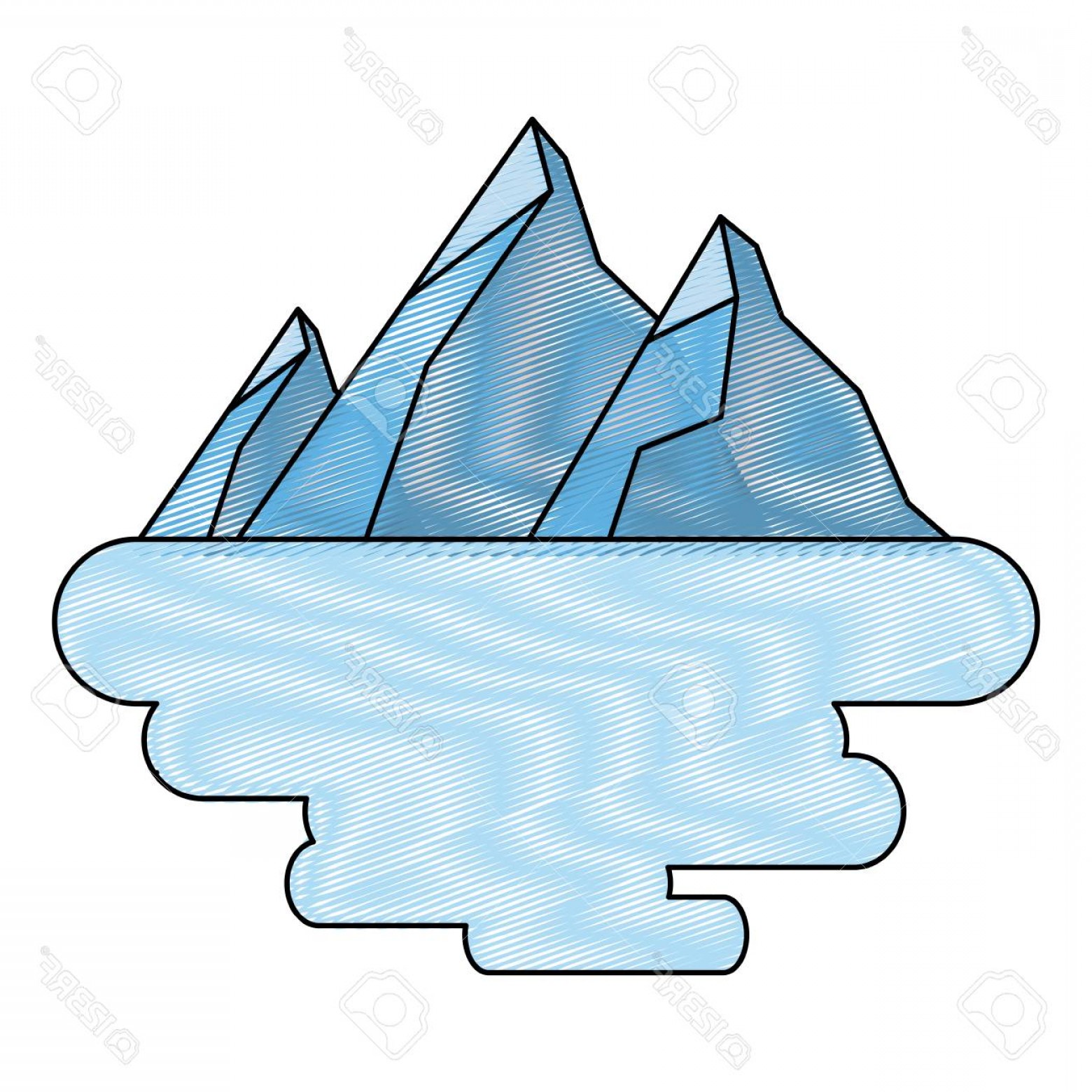 1560x1560 photostock vector peak mountain snow landscape land scene vector - Peak Drawing