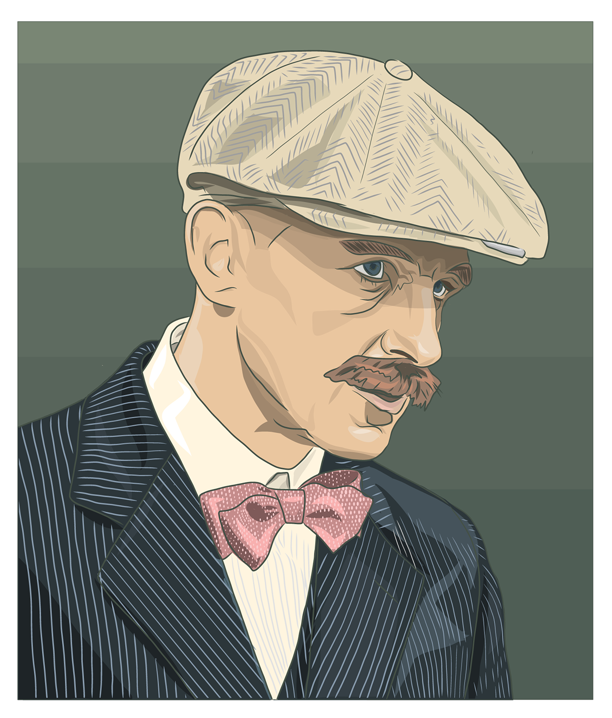 1200x1409 The Peaky Blinders On Behance - Peaky Blinders Drawing