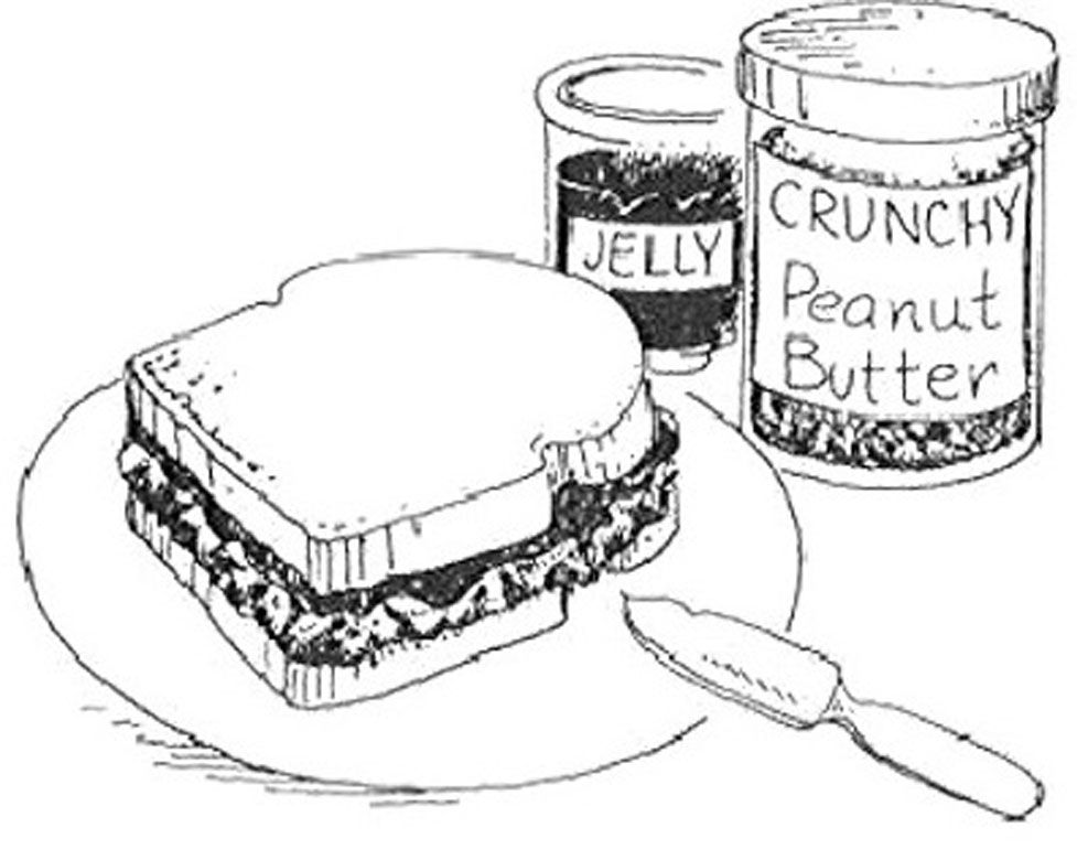 977x780 peanut butter and jelly sandwich drawing - Peanut Butter Drawing