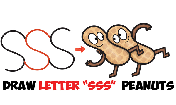 600x359 How To Draw A Peanut Archives - Peanut Drawing