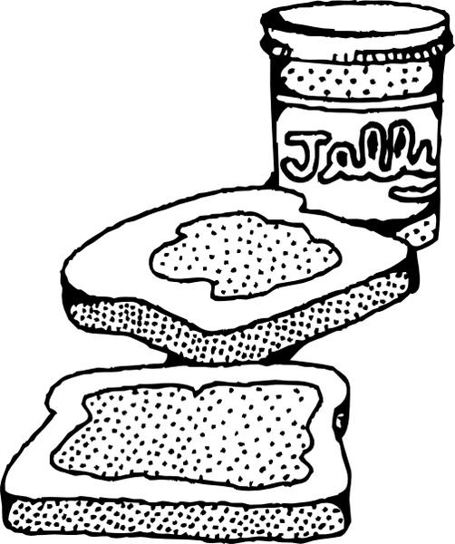 502x600 peanut butter and jelly sandwich clip art free vector in open - Peanut Line Drawing
