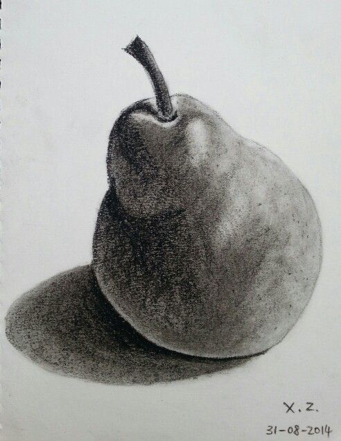 492x636 Art Lessons Drawings, Fruits Drawing - Pear Drawing
