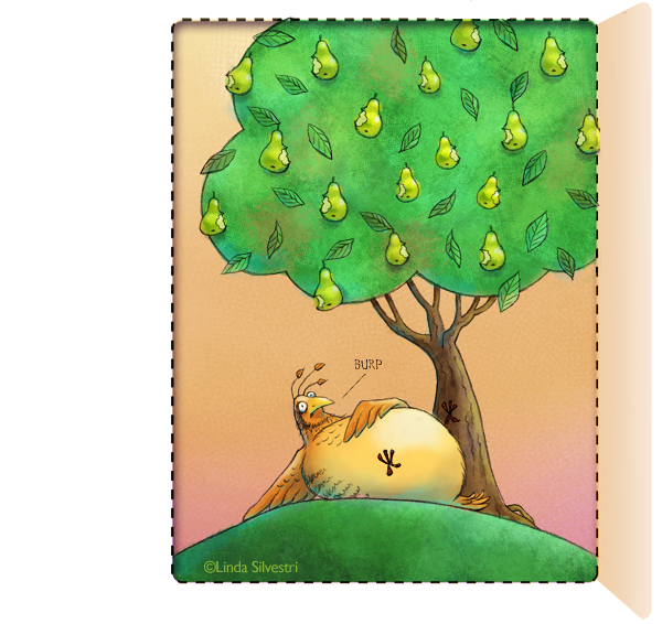 600x566 pear tree sketched out - Pear Tree Drawing