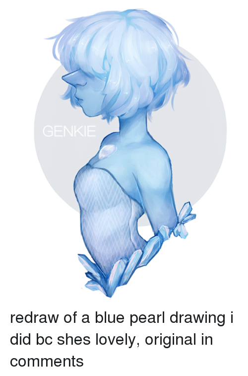 500x757 genkie redraw of a blue pearl drawing i did bc shes lovely - Pearl Drawing