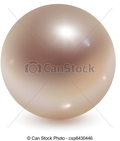 402x470 beautiful pearl realistic vector illustration - Pearl Drawing