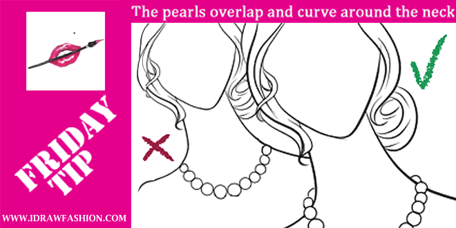 660x330 Drawing A Pearl Necklace I Draw Fashion - Pearl Necklace Drawing