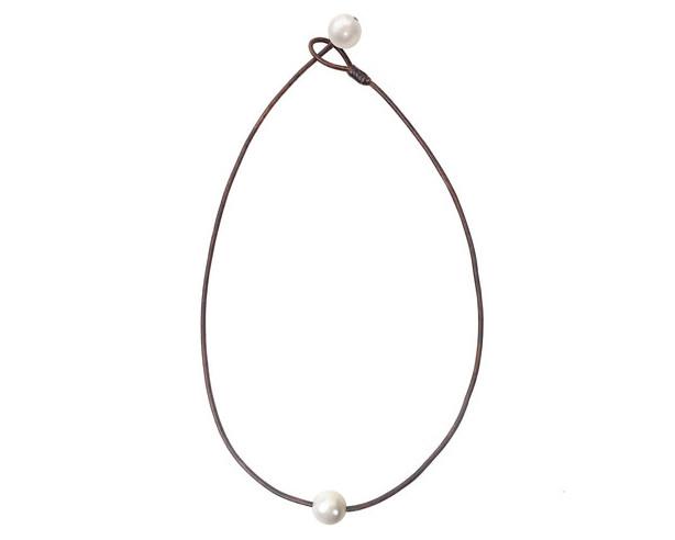 614x492 Purity Pearl Necklace Designer Pearl And Leather Jewelry - Pearl Necklace Drawing