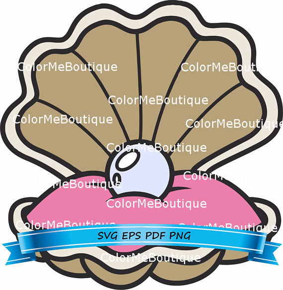 570x583 Clam Clipart Pearl Drawing - Pearl Shell Drawing