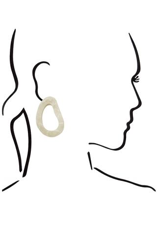 320x480 asymmetrical cutout faux mother of pearl shell earring - Pearl Shell Drawing