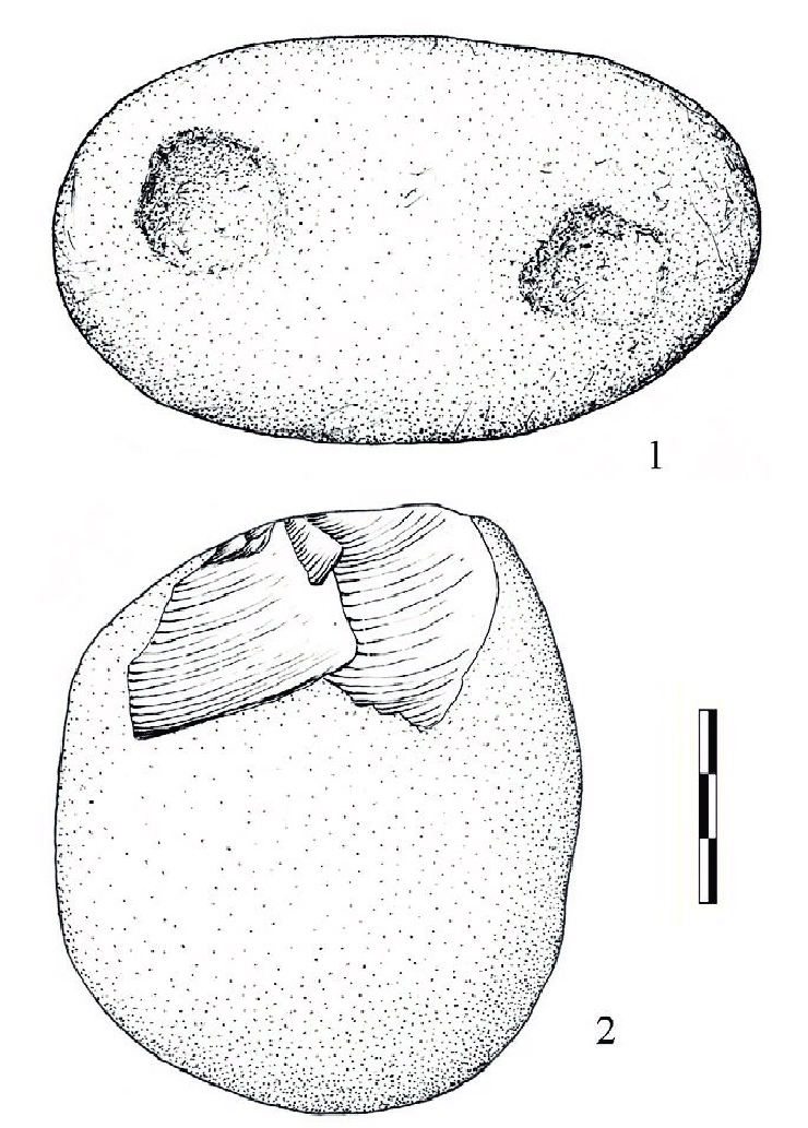 740x1033 Grotta Della Cala N Anvilhammer N Knapped Pebble - Pebble Drawing