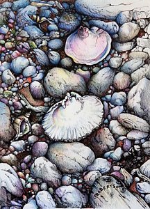 216x300 Pebble Drawings Fine Art America - Pebble Drawing