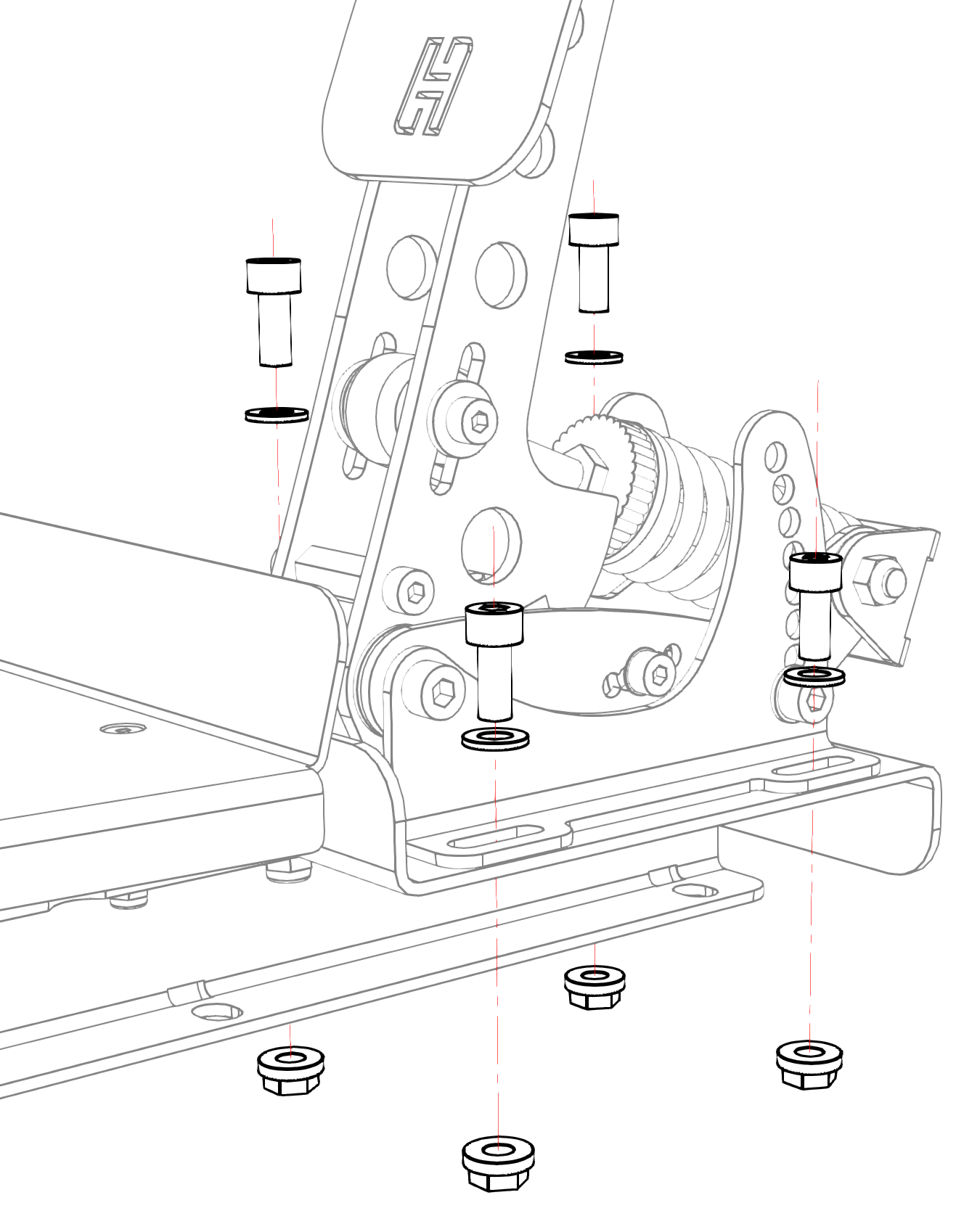 1317x1698 sim pedals sprint baseplate heusinkveld - Pedal Drawing