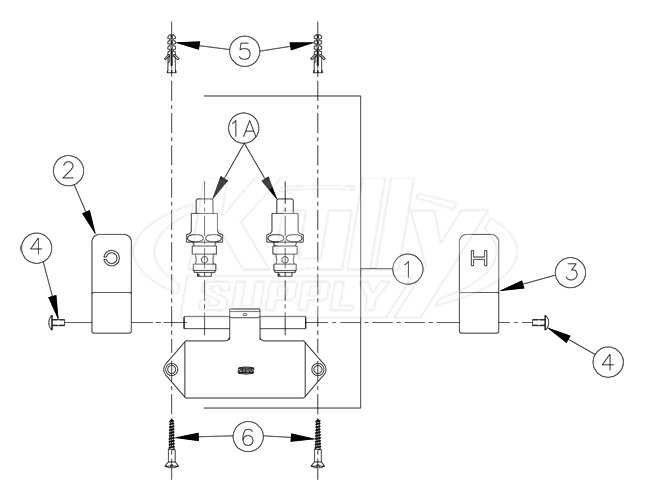 650x496 zurn double foot pedal valve parts breakdown - Pedal Drawing