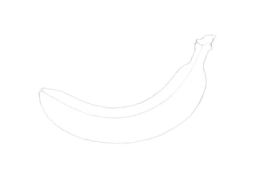850x576 How To Draw A Banana - Peeled Banana Drawing