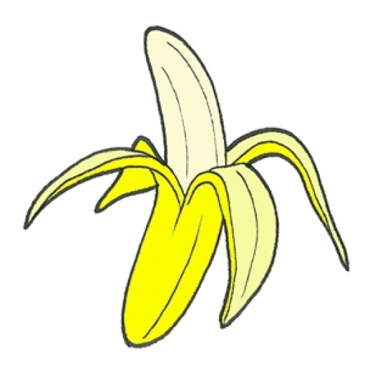 520x530 Peeled Banana Clipart Great Free Clipart, Silhouette, Coloring - Peeled Banana Drawing
