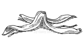 360x200 Banana Peel Drawing Stock Vectors - Peeled Banana Drawing