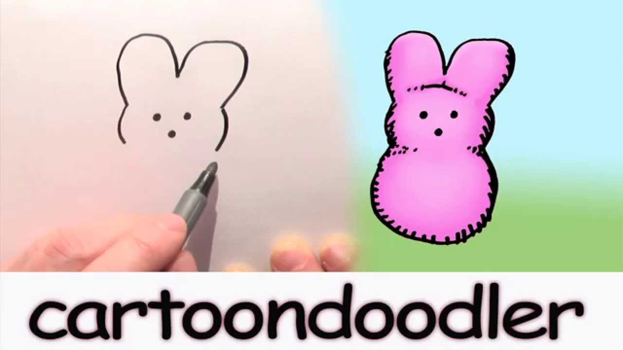 1280x720 How To Draw Easter Bunny Peep How To Draw A Pink Peep Bunny - Peep Drawing