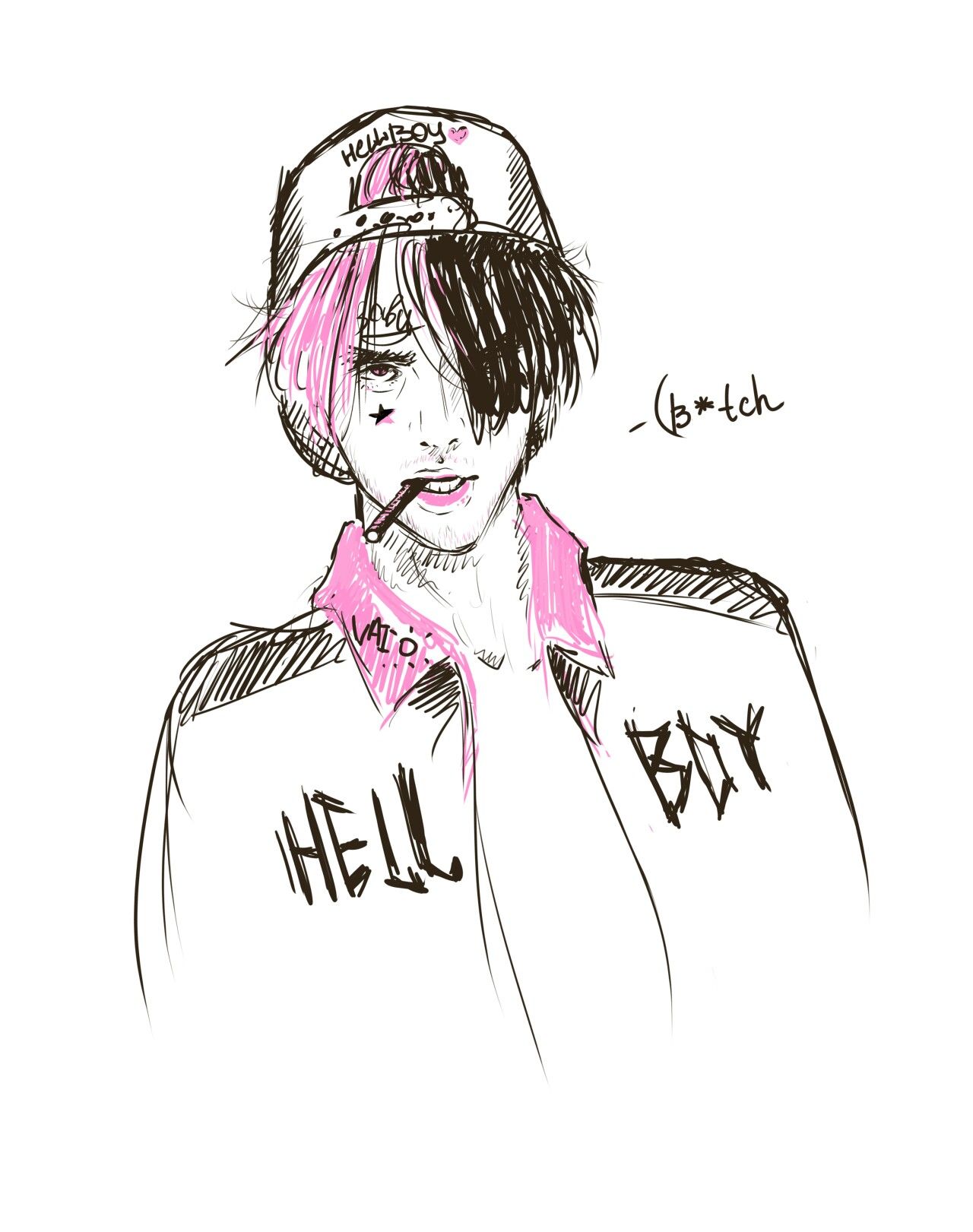 1280x1621 Lil Peep Fanart Lil Peep Lil Peep Tattoos, Lil Peep Hellboy - Peep Drawing