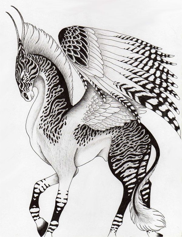 600x780 fabulous pegasus drawings - Pegasus Drawing