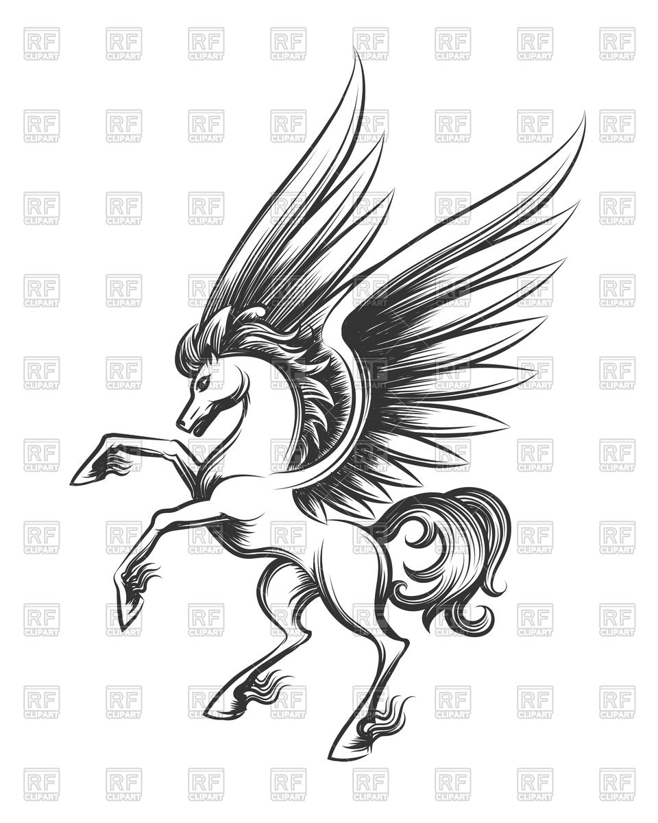 960x1200 winged horse engraving hand drawn pegasus or flying mustang - Pegasus Flying Drawing