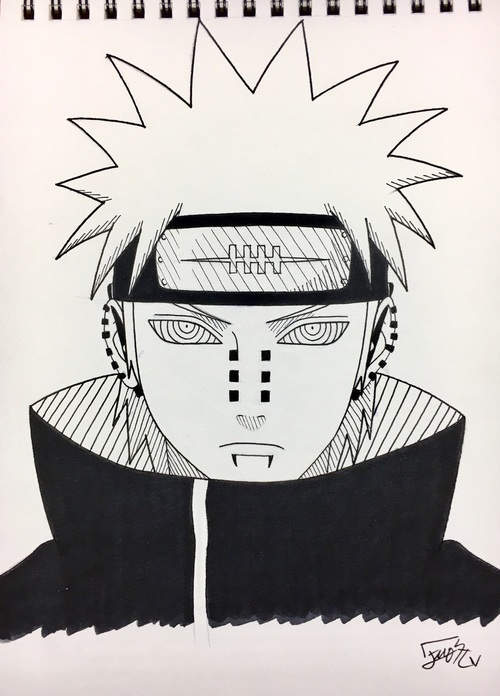 500x696 Pain - Pein Drawing