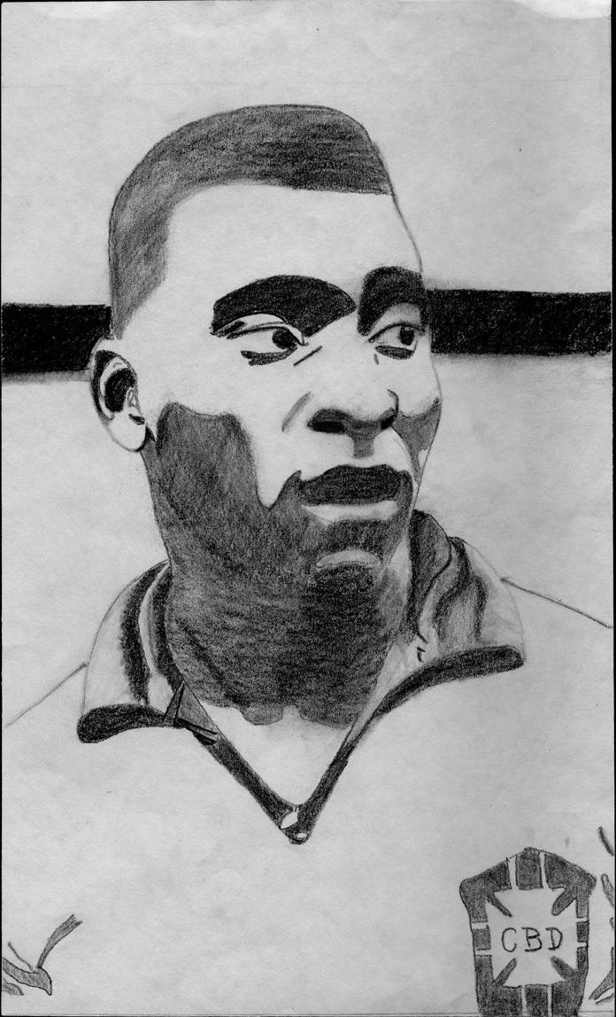 696x1148 The One And Only Pele - Pele Drawing