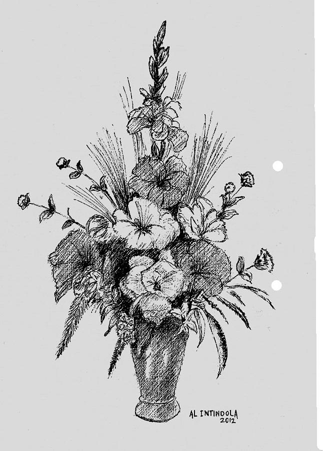 646x900 Pen And Ink Flowers Drawing - Pen And Ink Flower Drawings