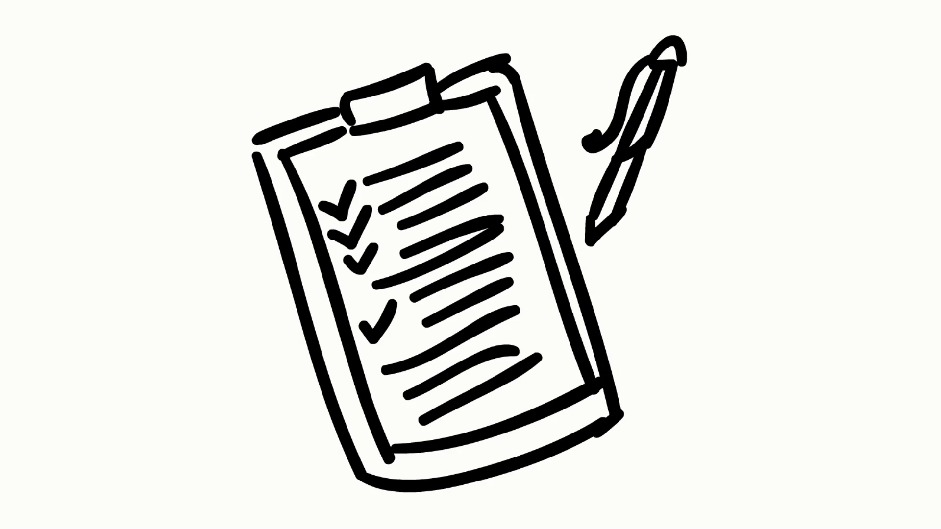 1920x1080 Health Chart Pen Right Tick Line Drawing Illustration Animation - Pen Line Drawing