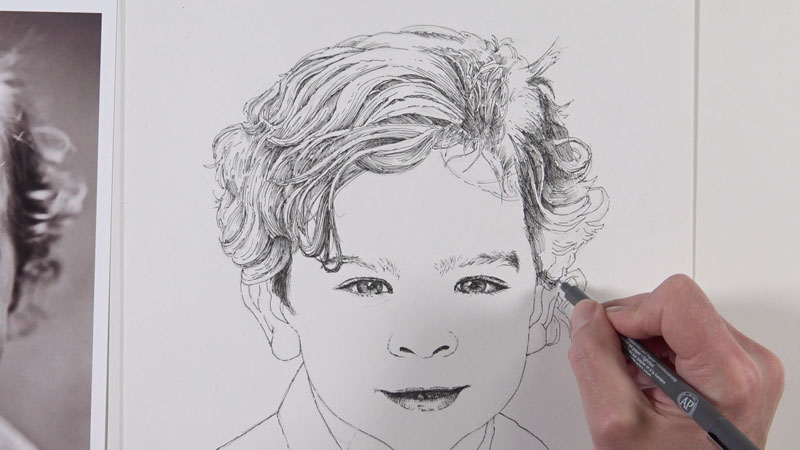 800x450 Pen And Ink Lesson - Pen Portrait Drawing