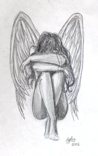 410x650 Spain - Pencil Angel Drawings