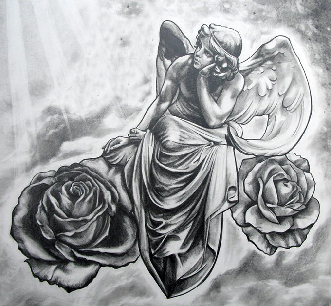 680x628 Angel Drawings - Pencil Angel Drawings