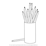 150x150 Learn How To Draw A Pencil Box With Pencils - Pencil Box Drawing